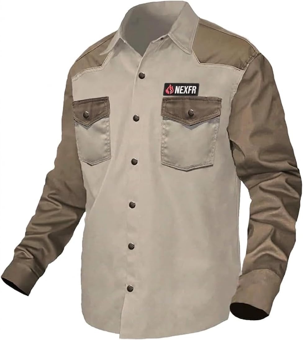 Næxon Combine Two-Tone FR Shirt — Ash/Tan product photo