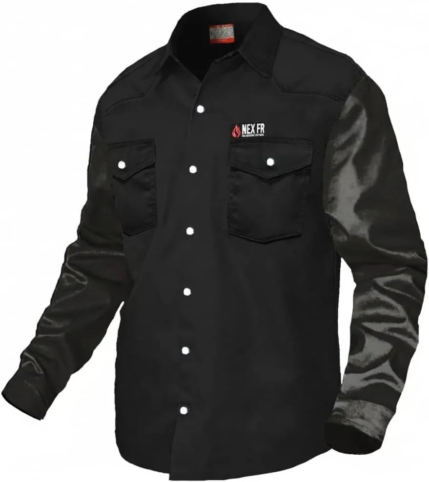 Næxon Pearl-Snap FR Work Shirt — Johnny Cash Black product photo